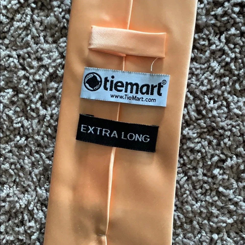 Tie Mart Extra Long Peach Tie